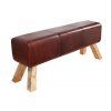 Stylová lavice Bock II 120cm brown kůže