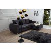 Designová stojací lampa Magma 170cm černo/zlatá