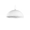 Moderní závěsná lampa Glow 70cm bílo stříbrná