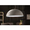 Moderní závěsná lampa Glow 70cm bílo stříbrná