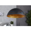 Moderní závěsná lampa Glow 50cm černo zlatá