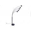 Moderní stojací lampa Five Lights 205cm černo/zlatá