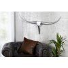 Extravagantní dekorační lebka Bull 99cm stříbrná