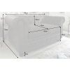 Luxusní sedačka Chesterfield 2 antická šeď 150cm