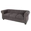 Luxusní sedačka Chesterfield 3 taupe 205cm