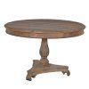 Vintage masivní jídelní stůl Rustic kulatý 120cm