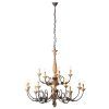 Dřevěný rustikální lustr Encrypto 112cm