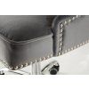 Vintage designové kancelářské křeslo Victorian šedá samet