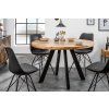 Luxusní industriální kulatý jídelní stůl Aero Mango 120cm z masivu