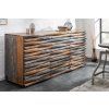 Masivní příborník Relief 160cm palisandr smoke grey
