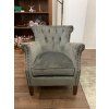 Luxusné zamatové kreslo Ambrosio šedé