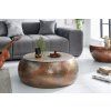 Luxusní konferenční stolek Optik 80 cm patina měď