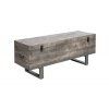 Dřevěná lavice/stolek s úložným prostorem Loft Mango 115cm šedá