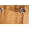 Industriální barový stůl Case 120cm dub masiv/kov