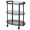 Zrcadlový servírovací stolek Smoked Mirror 80cm