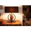 Stylová stolní lampa Circle Wood 58cm akácie