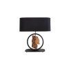 Stylová stolní lampa Circle Wood 58cm akácie