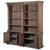 Luxusní knihovna Rustic 212cm z masivu, dvojitá