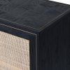 Luxusní dýhovaný příborník Ebony 193cm černý