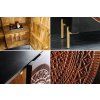 Elegantní skříňka Mandala s ornamenty a kovovými nohami