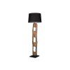 Stylová přírodní stojací lampa Barracuda 177cm černá
