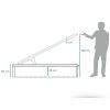 Skandinávská postel Malmo BÍLÝ DUB 90-200cm s úložným prostorem