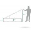 Skandinávská postel Malmo II OŘECH 90-200cm s úložným prostorem a čalouněným čelem