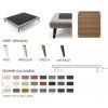 Čalouněná skandinávská postel Malmo 90-160cm zakázkové provedení