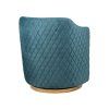 Designové křeslo Swivel moderozelené s prošívanými zády