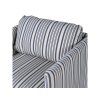 Stylové křeslo Blue Stripe modro-bílé