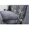 Dizajnová čalúnená lavica Flower 130cm sivý zamat