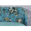 Designová čalouněná lavice Flower 130cm tyrkys samet