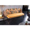 Dizajnová čalúnená lavica Flower 130cm žltý zamat