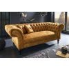 Luxusní chesterfield sedačka CONTESSA 225cm žlutá samet