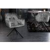 Designová jídelní židle Lone tmavě šedá otočná