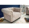 Luxusní křeslo Chesterfield III champagne