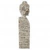 Dřevěná socha Buddha 75cm na podstavci