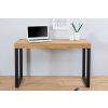 Industriální psací stůl Studio 120cm dub/černý