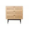 Designová komoda Grid Rattan 97cm přírodní/černá