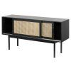 Designová skříňka Grid Rattan 140cm jasanové dřevo
