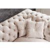 Luxusní chesterfield sedačka CONTESSA 225cm champagne samet