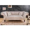 Luxusní chesterfield sedačka CONTESSA 225cm champagne samet