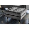 Designový šedý sametový taburet Lazzy 80 cm