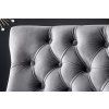 Luxusní chesterfield lavice Modern Barock Royal 165cm šedá samet