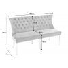 Luxusní chesterfield lavice Modern Barock Royal 165cm šedá samet