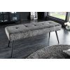 Stylová lavice Boutique 100cm tmavě šedá manšestr