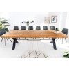 Masivní jídelní stůl Thor Brown Pine II 300cm industriální