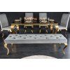 Luxusní čalouněná lavice Gold Modern Barock 170cm šedá samet