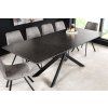 Designový jídelní stůl Alli 160-200cm antracit mramor