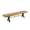 Masivní jídelní lavice Thor Pine 200cm vintage braun industriální